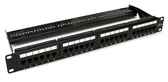 AMP Category 6E Patch Panel, 1U, 24-Port, SL