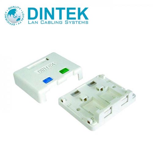 Ổ mạng RJ45 Dintek Modular Jack Cat 5 nỗi 2 cổng